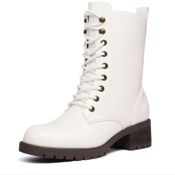 BRAND NEW DREAM PAIRS LACE-UP ROUND-TOE WOMEN'S BOOTS - Picture 14 of 14